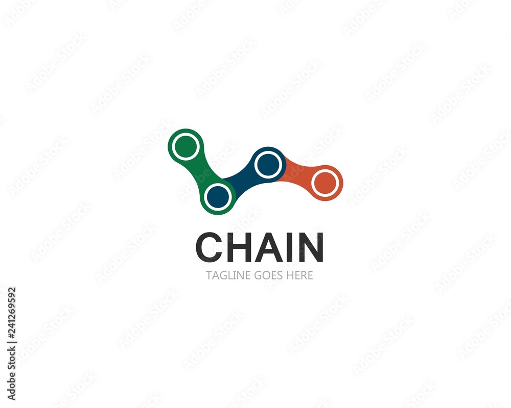Naklejka premium chain logo template 
