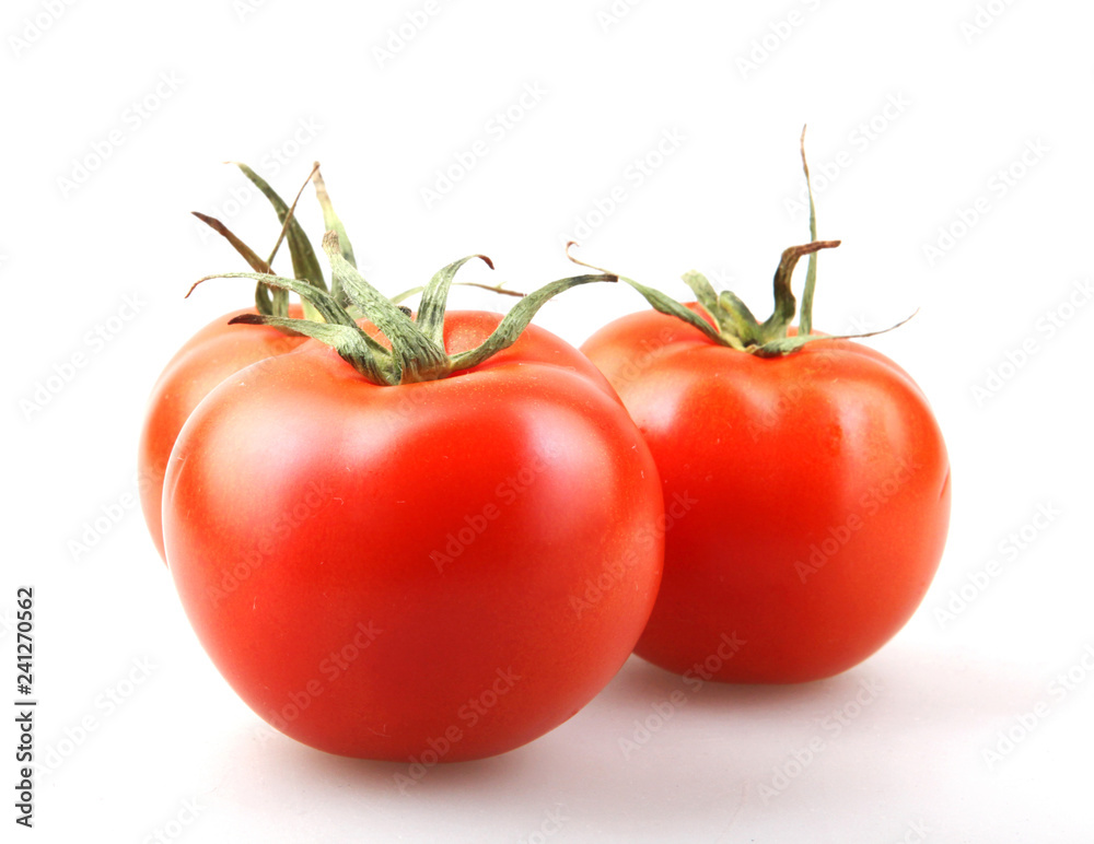 Close-Up Of Tomato Against White Background