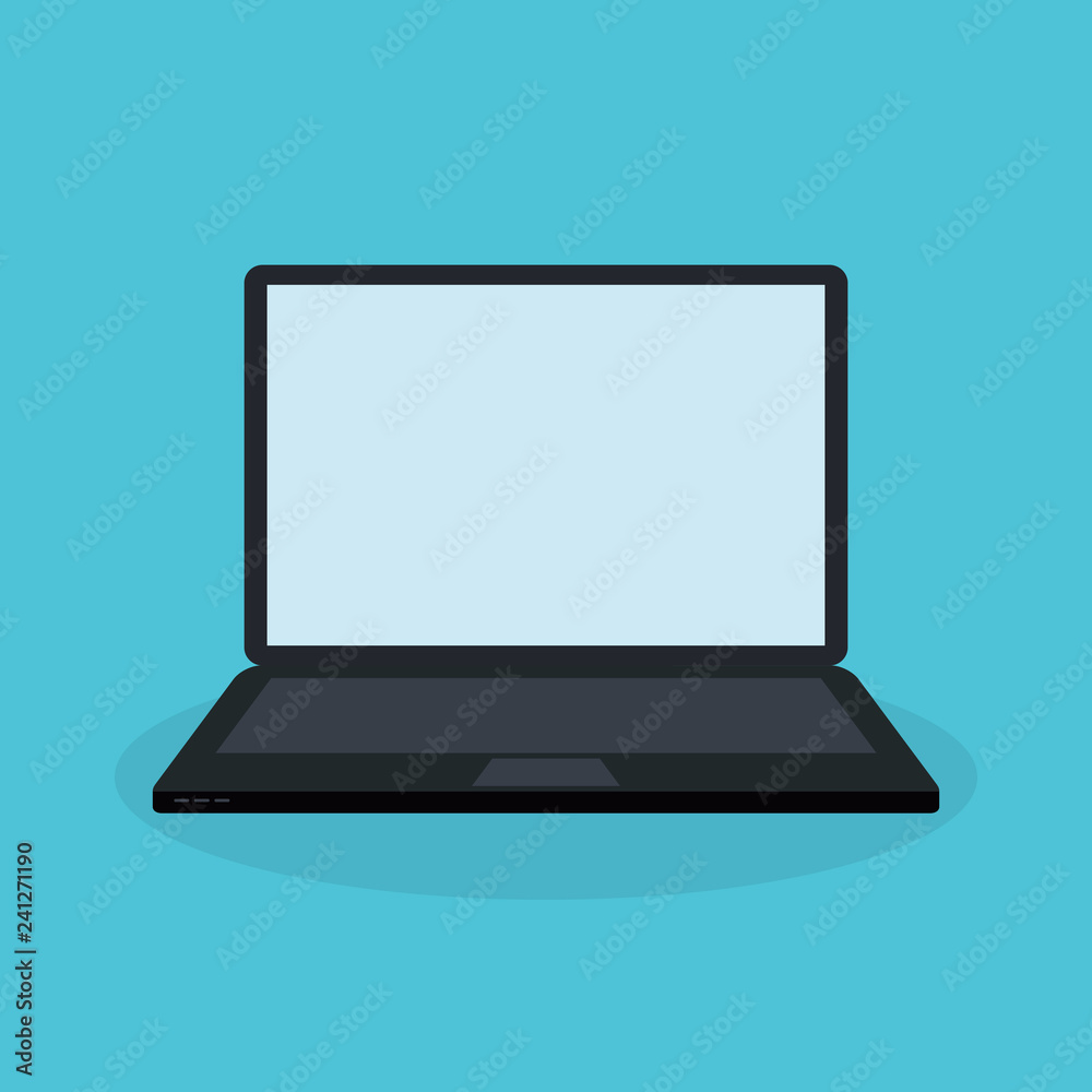 Laptop computer grey vector mockup Laptop computer grey vector mockup