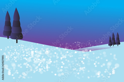 background landscape with snow