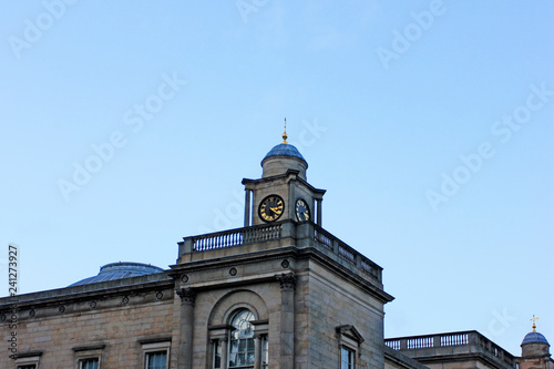 clock tower building scenery, Edinburgh, UK.