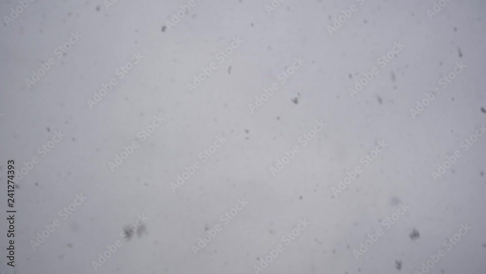 Snowflakes falling down in slow motion Snowflakes falling down in slow motion