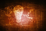 

bulb future technology, innovation background, creative idea concept 
