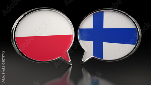 Poland and Finland flags with Speech Bubbles. 3D illustration Free Download Poland and Finland flags with Speech Bubbles. 3D illustration - GFXLoad