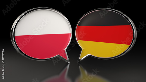 Poland and Germany flags with Speech Bubbles. 3D illustration Free Download Poland and Germany flags with Speech Bubbles. 3D illustration - GFXLoad