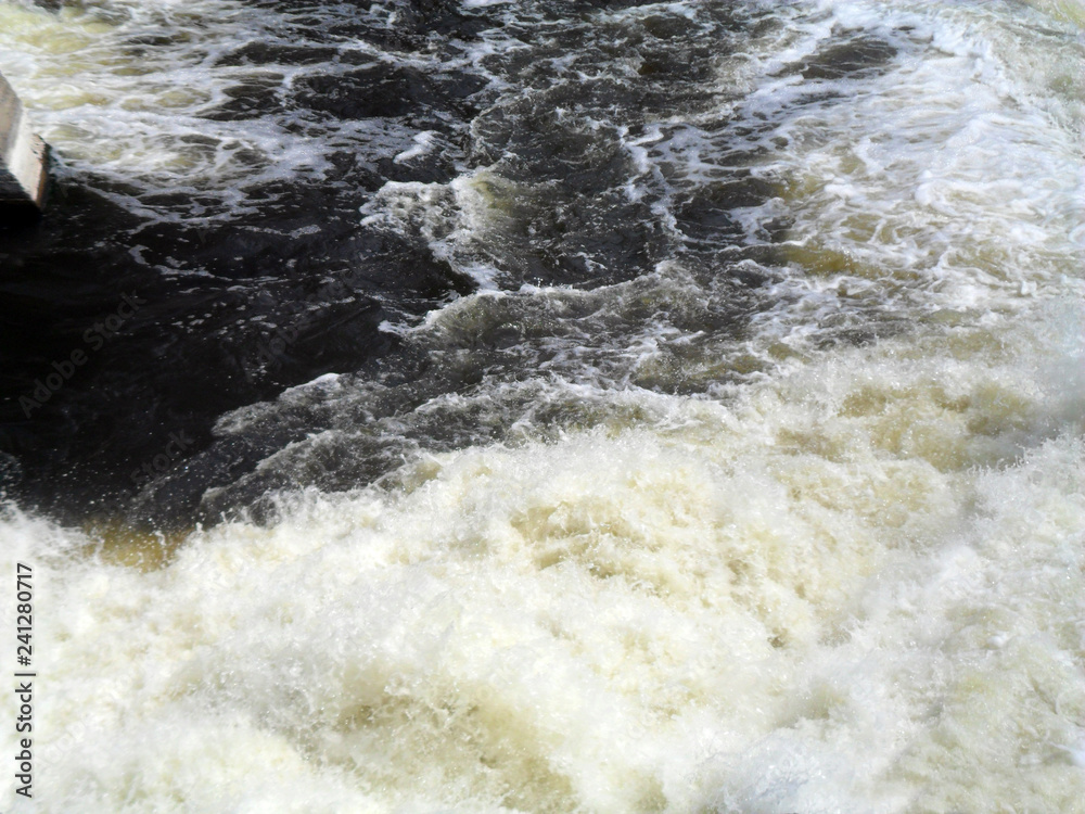 River fast stream close-up