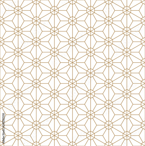 Beautiful Seamless japanese pattern kumiko for shoji screen, great design for any purposes. Japanese pattern background vector. Japanese traditional wall, shoji.Fine lines.