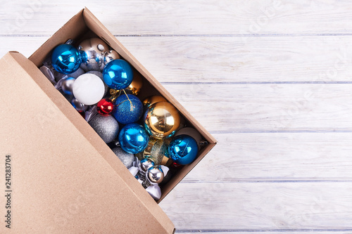 Christmas ball in box