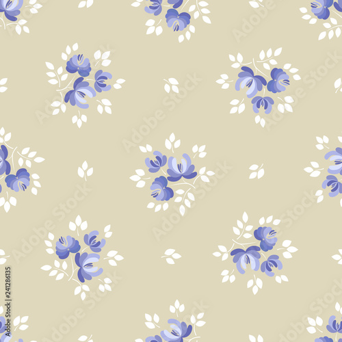 seamless background with floral print, pattern. vector illustration.