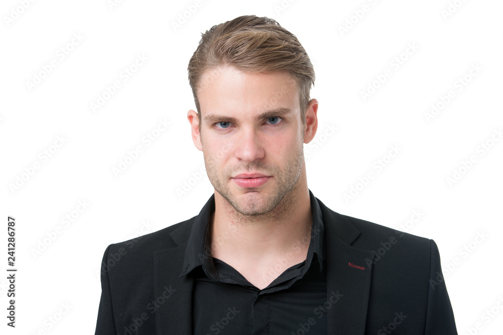 Black fashion trend. Man elegant manager wear black formal outfit on white background. Reasons black is the only color worth wearing. Elegance in simplicity. Rules for wearing all black clothing Black fashion trend. Man elegant manager wear black formal outfit on white background. Reasons black is the only color worth wearing. Elegance in simplicity. Rules for wearing all black clothing