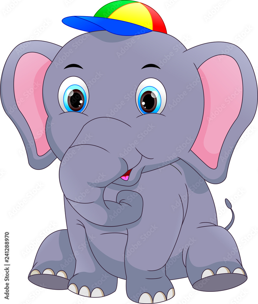Obraz premium cute elephant cartoon 