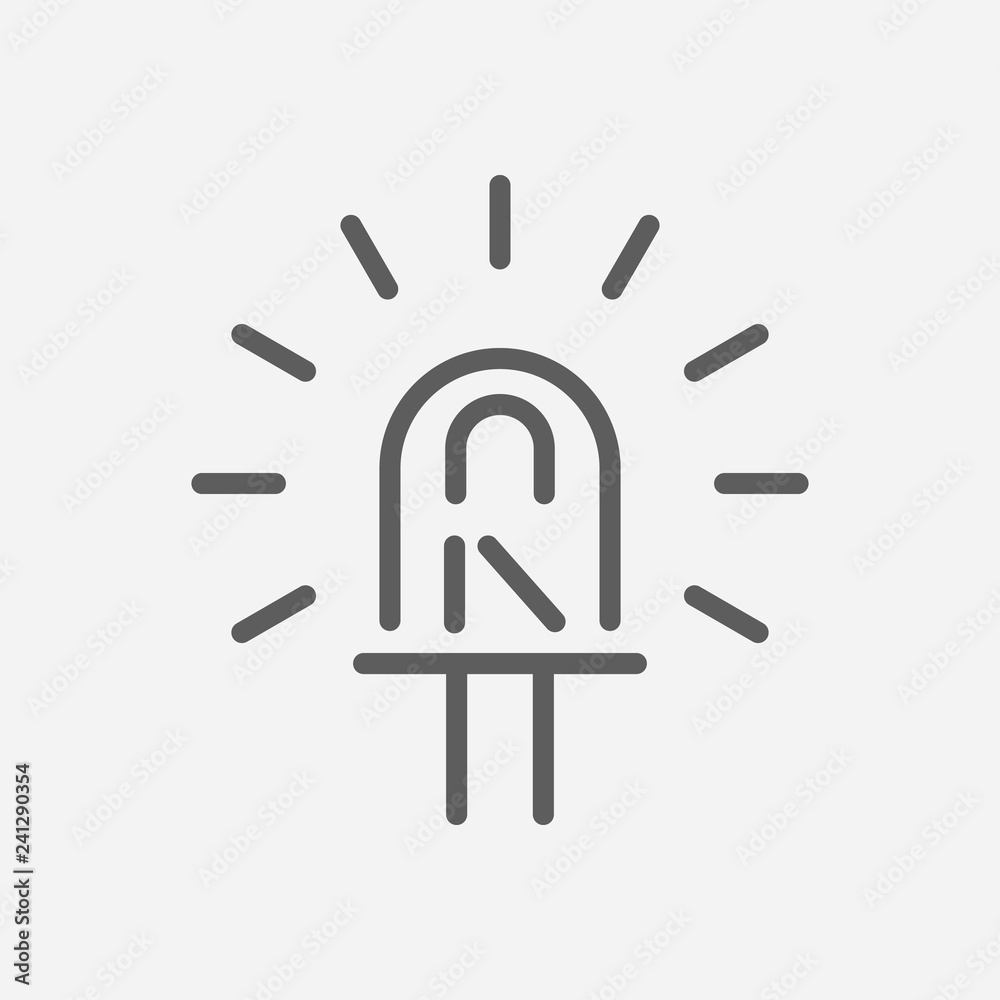 Led light icon line symbol. Isolated vector illustration of icon sign  concept for your web site mobile app logo UI design. Stock Vector | Adobe  Stock