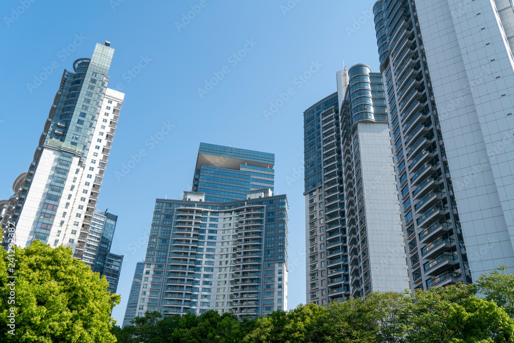 Contemporary architectural office building, urban landscape, personal perspective, Contemporary architectural office building, urban landscape, personal perspective,