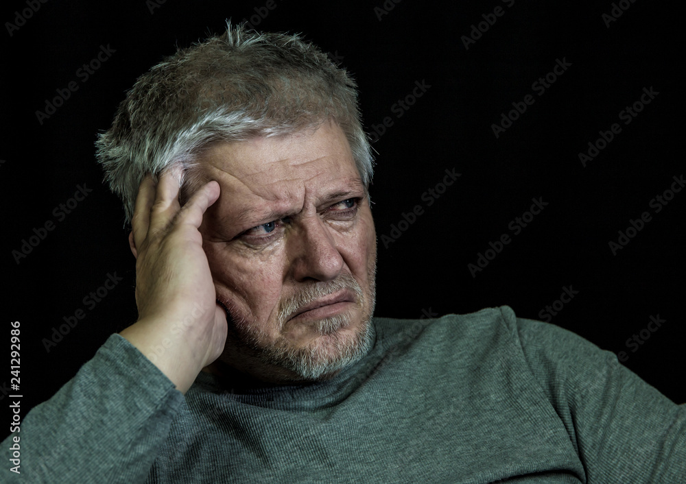 Obraz premium a portrait of a thoughtful, older man
