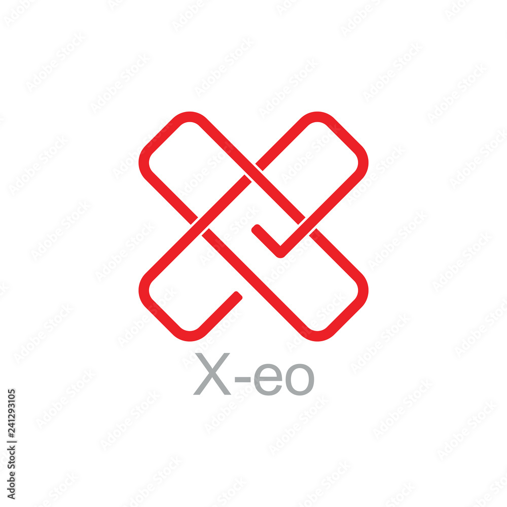 Obraz premium letters Xeo linked lines logo