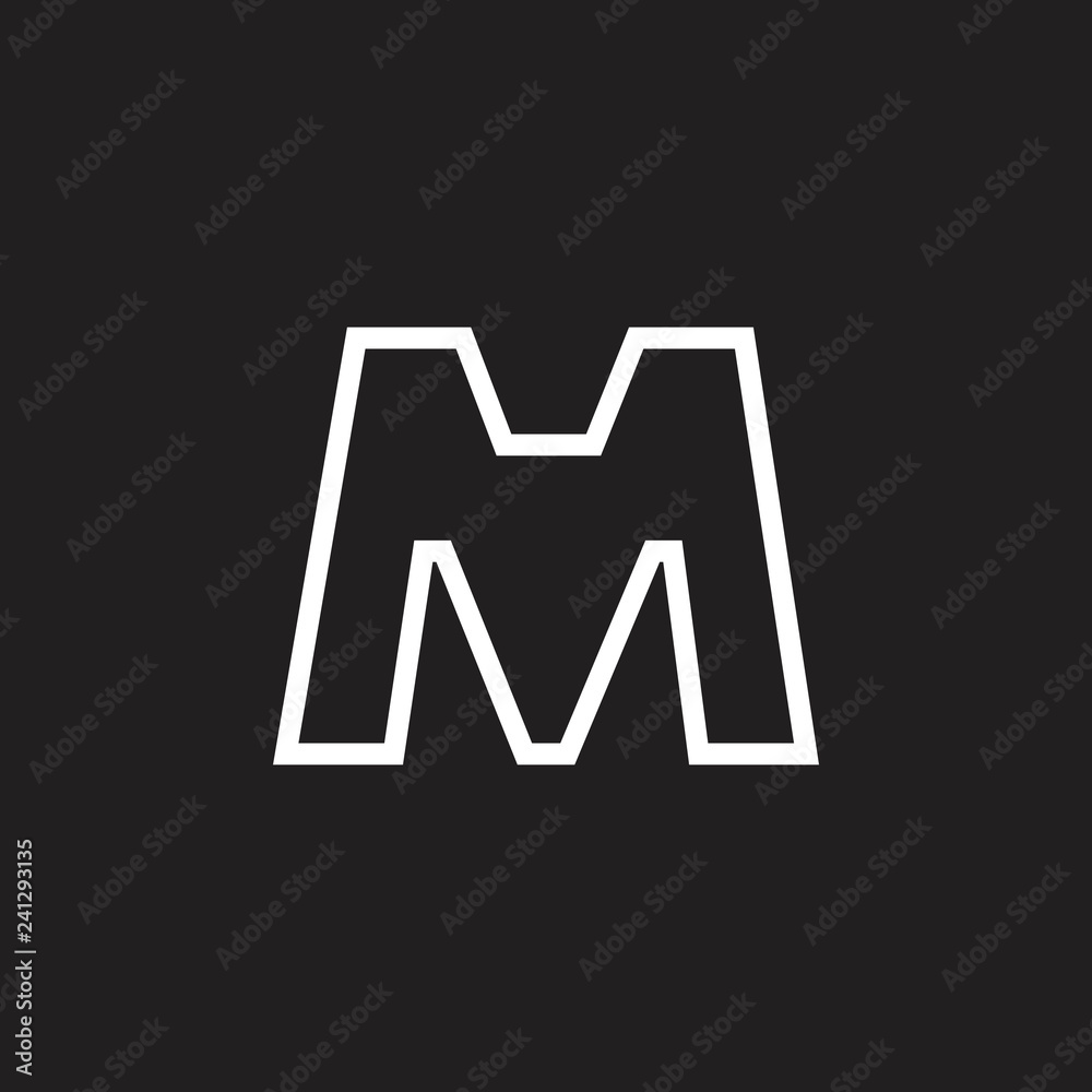 letter m thin lines art modern design logo vector letter m thin lines art modern design logo vector