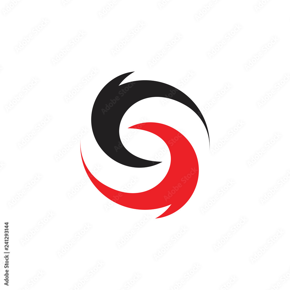 letter s curves circles rotation simple logo vector letter s curves circles rotation simple logo vector