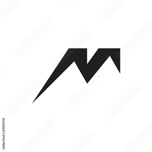 letter m abstract geometric logo vector