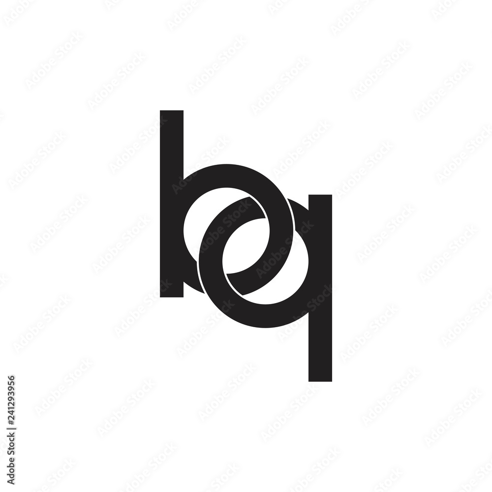 letters bq simple linked logo vector letters bq simple linked logo vector