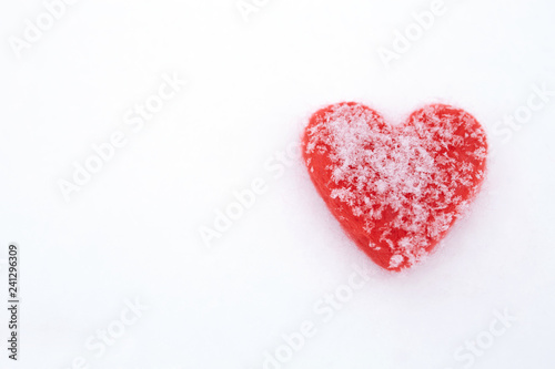 hearts on the snow