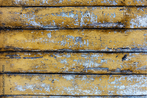 Wallpaper Mural Old wooden board weathered grunge surface with cracked and peeling paint closeup as background. Torontodigital.ca