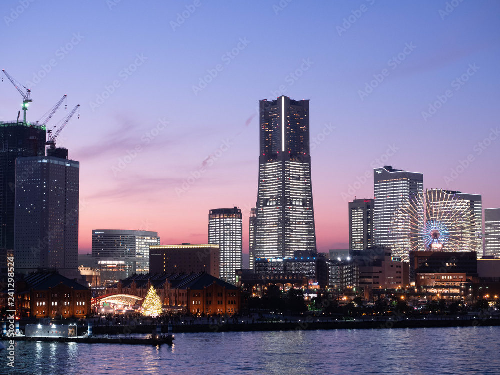 Obraz premium 【都市景観】横浜 みなとみらい 夜景