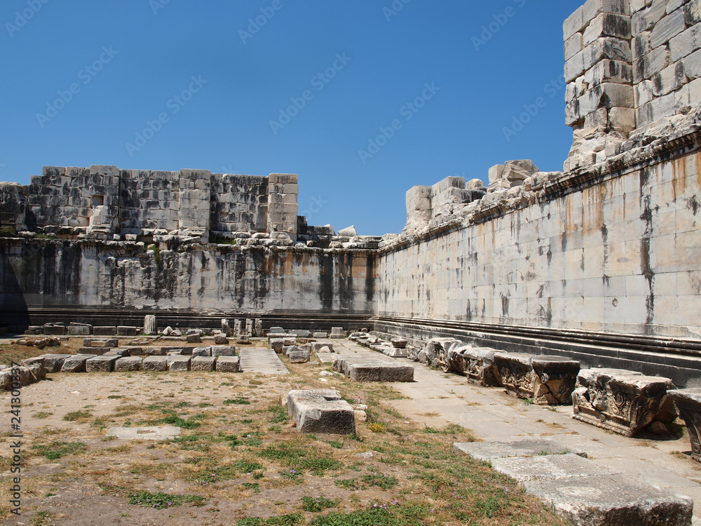 Temple of Apollo in antique city of Didyma, Turkey