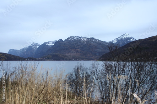 lake and mountains