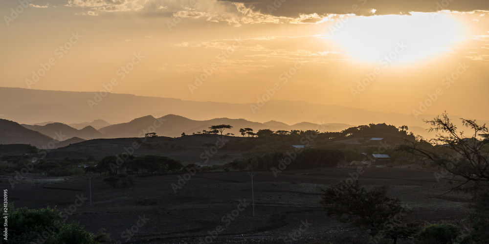 Äthiopien / Ethiopia - Sonnenuntergang in Lalibela