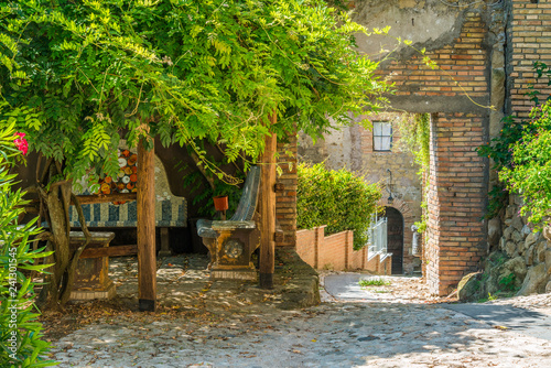Tableau sur toile Scenic sight in Capena, picturesque village in the Province of Rome, Lazio, Italy
