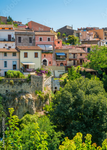 Obraz na plátně Scenic sight in Capena, picturesque village in the Province of Rome, Lazio, Italy
