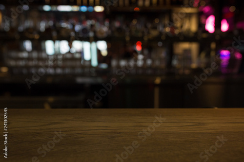 Tabletop wood in a fast food restaurant