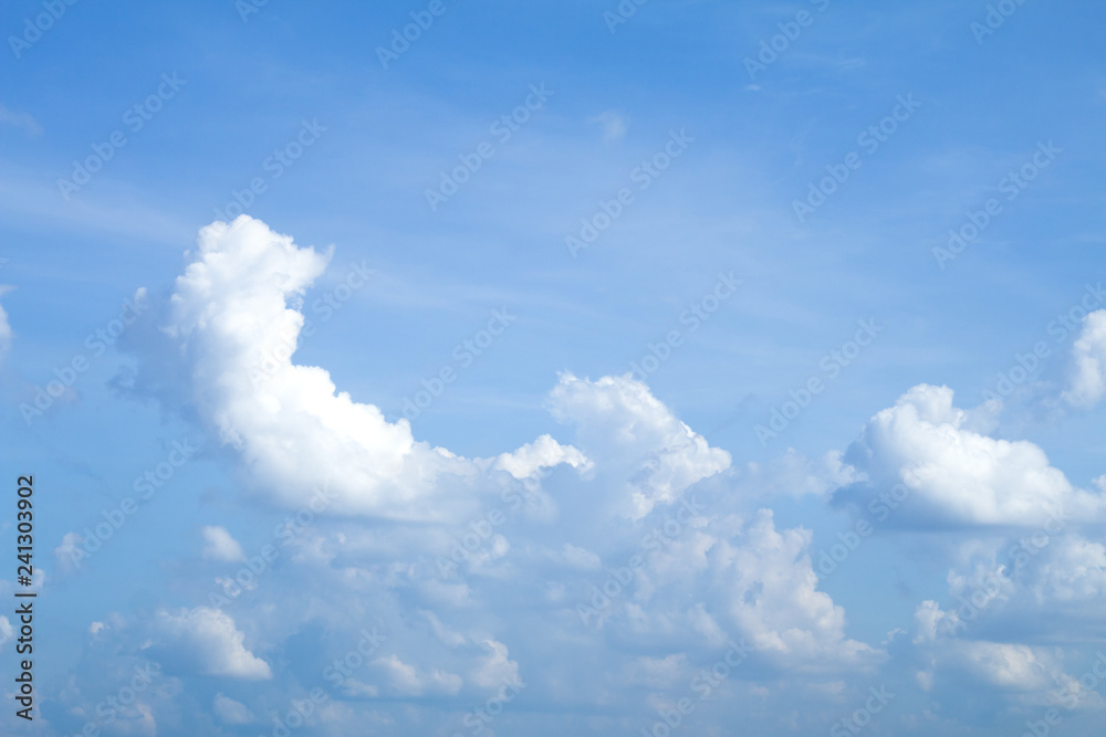 Fototapeta premium Blue sky with clouds background has space for put text or product