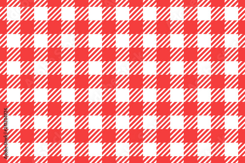Vector Wide Seamless pattern. Cell background red color fashion cloth cage. Abstract checkered backdrop on white.