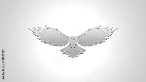 Silver Falcon Vector Image Background