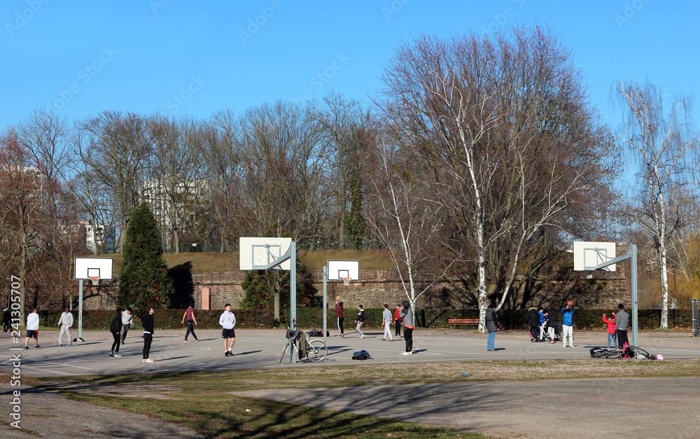 Obraz premium street-ball grounds in Strasbourg