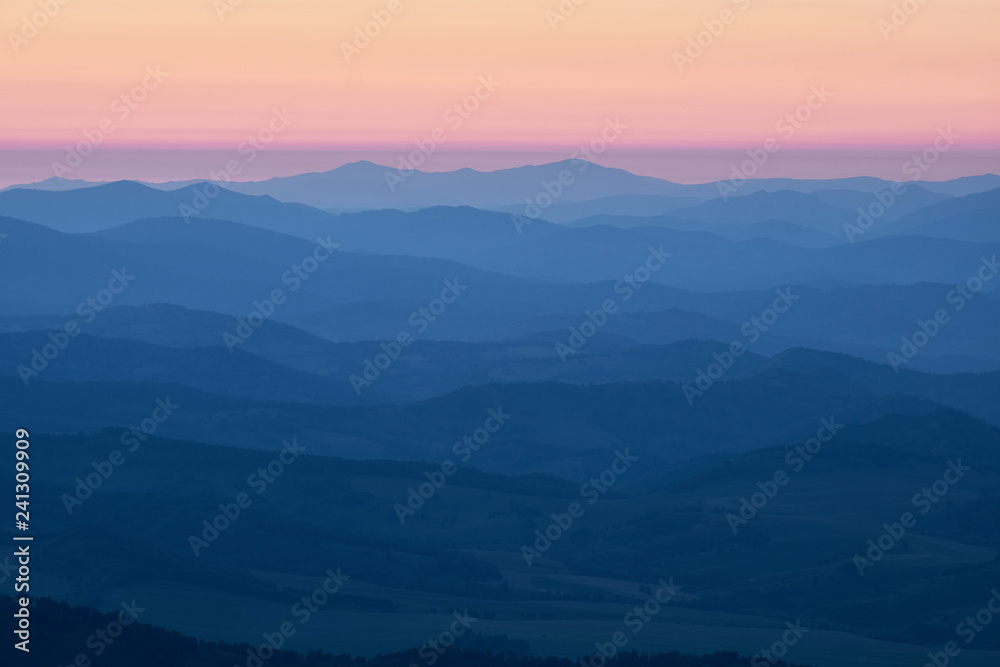 Sunset above the hills