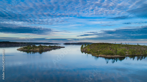 Islands from a height. Lake...