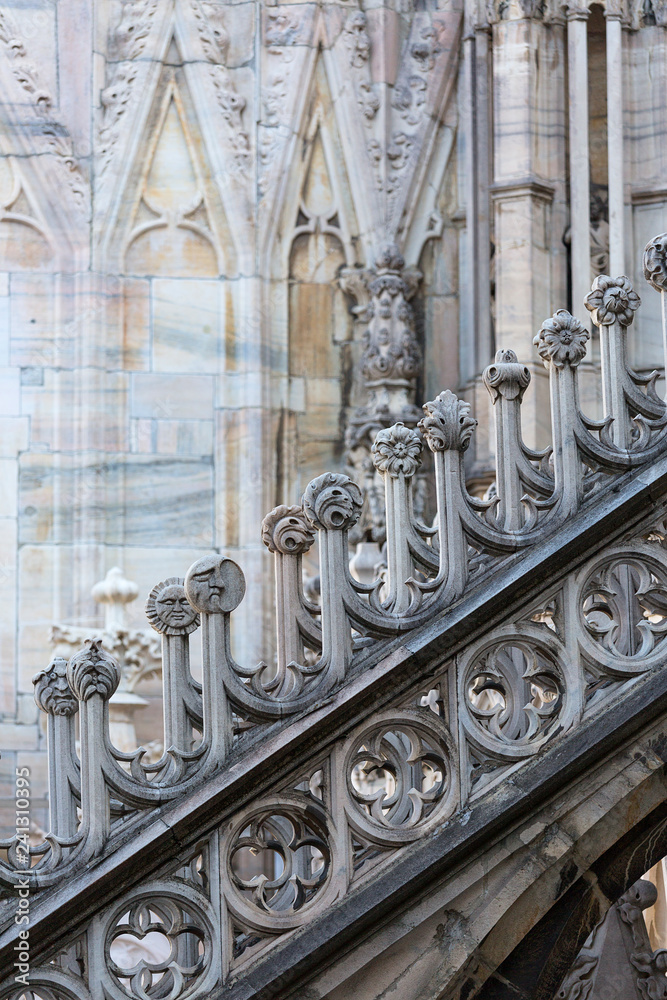 Milan Cathedral (Duomo di Milano), gothic church, Milan, Italy.