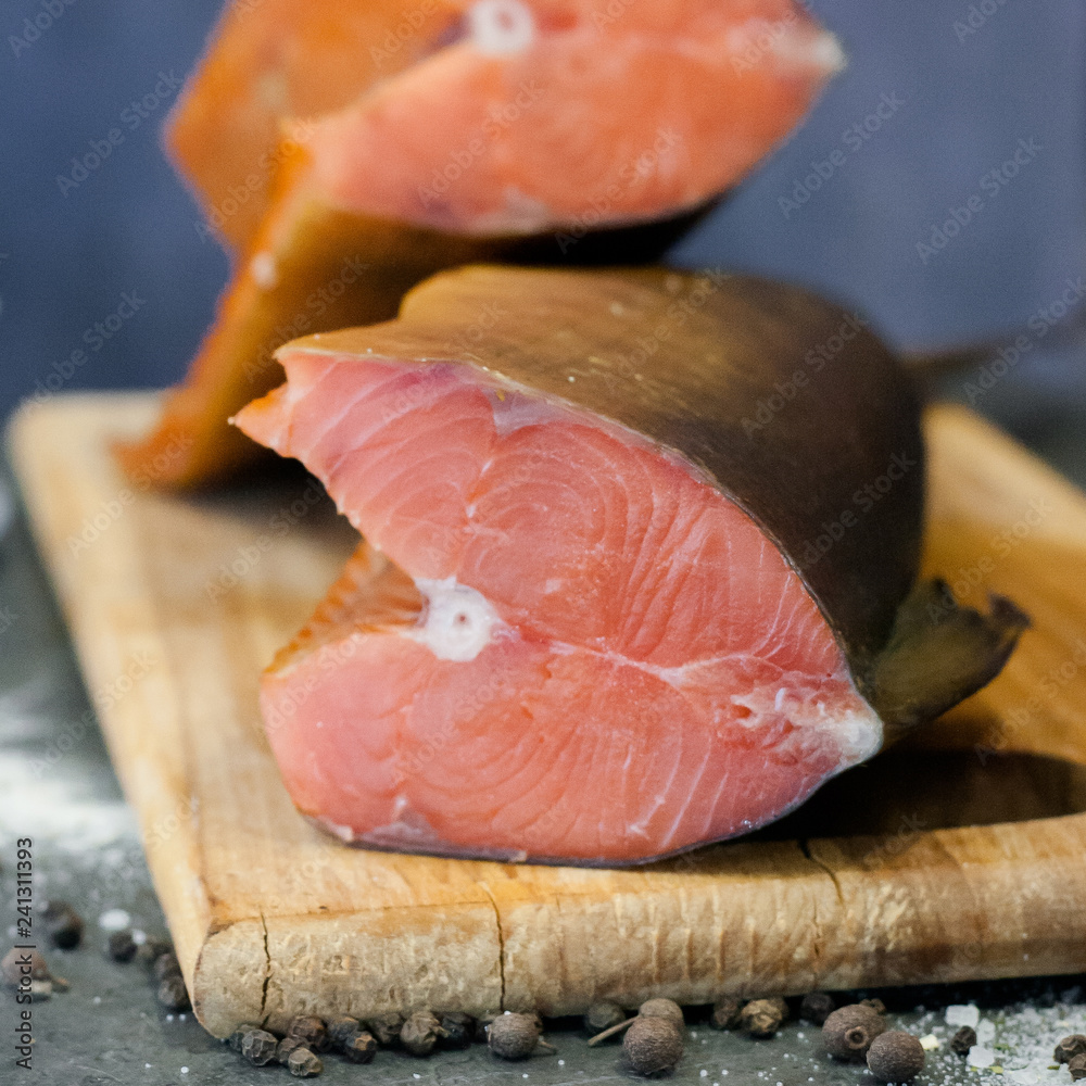 smoked fish, spices, organic food, pink salmon, salmon, chum salmon