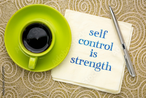 Bilde på lerret self control is strength