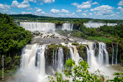 Iguazu Falls from Brazil  Waterfall Long Exposure Photo