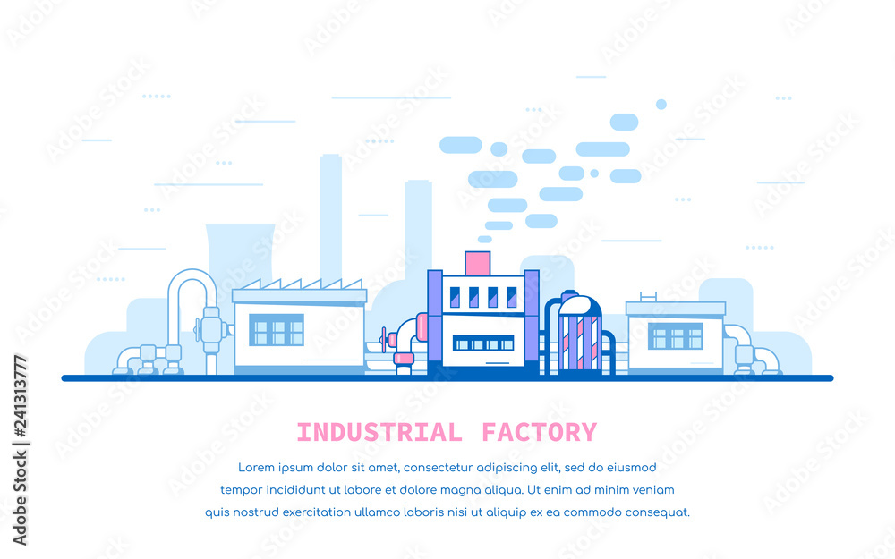 Industrial factory scene