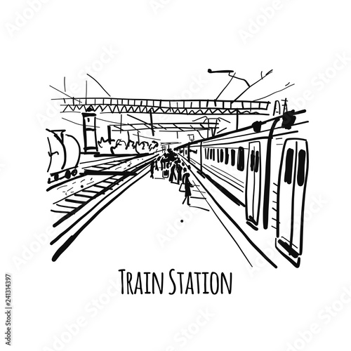 Train station, sketch for your design