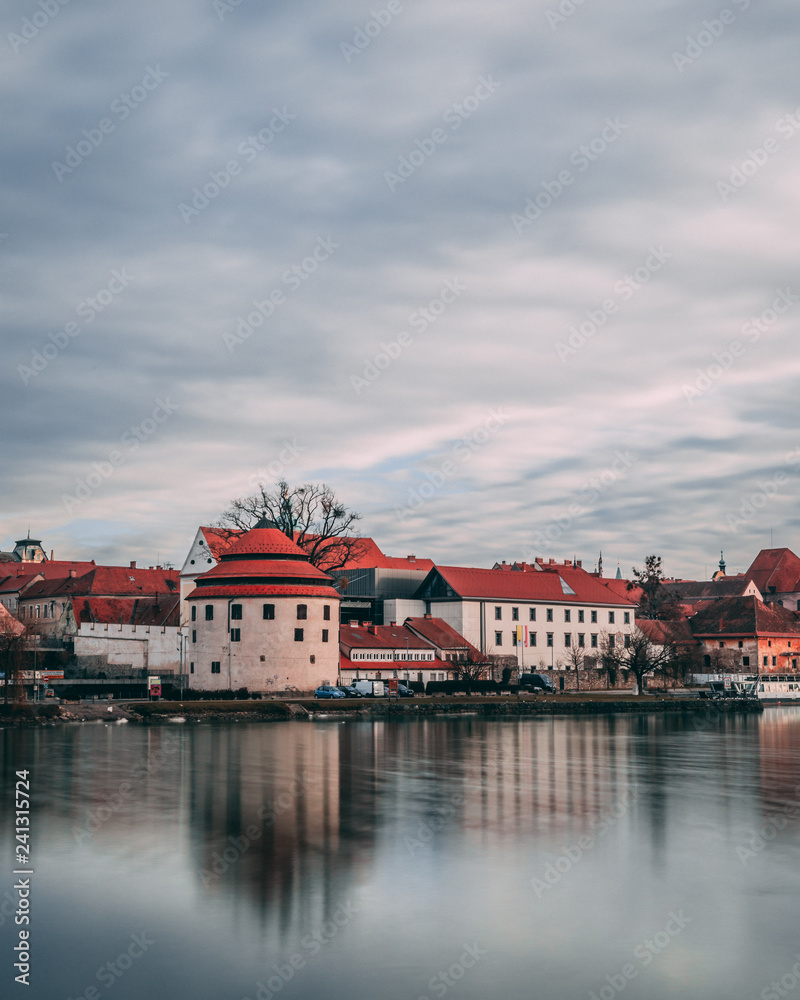 Lent District and the river Drava in Maribor, Slovenia