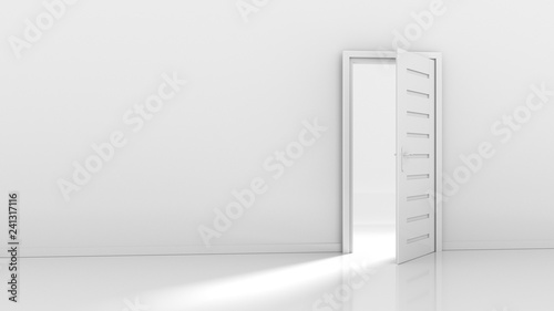 Fotografía Open Door and Light Flow 3D Rendering