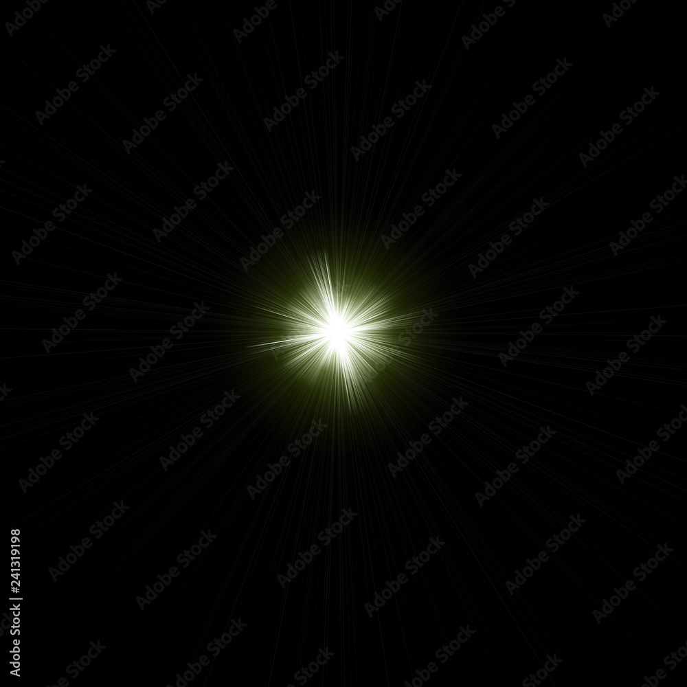 Isolated realistic lens flare visual effect on black night background. Space star. Isolated realistic lens flare visual effect on black night background. Space star.