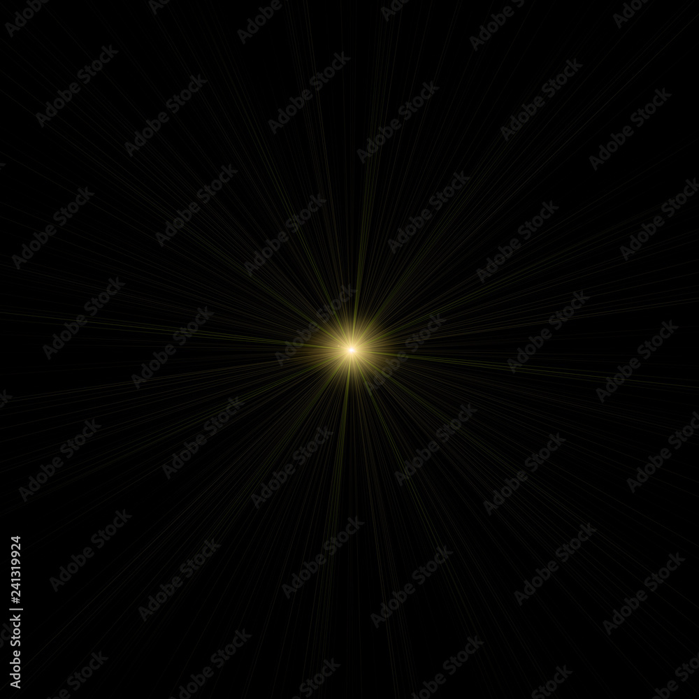 Isolated realistic lens flare visual effect on black night background. Space star. Isolated realistic lens flare visual effect on black night background. Space star.