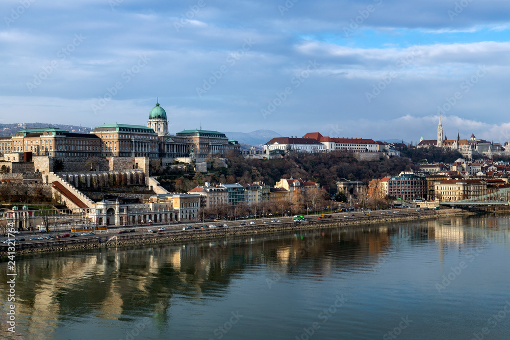 Royal Palace on Hill in Budapest, Hungary