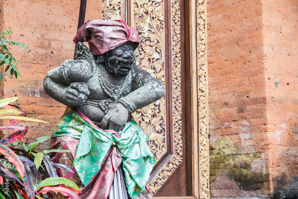 Statue at Saraswati temple in Ubud, Bali